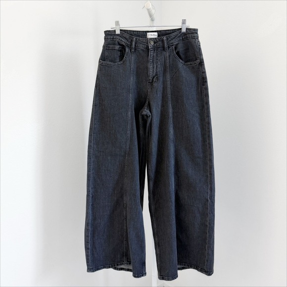 The Drop Denim - The Drop Size 30 Black Wide Leg Jeans High Rise (NEW)